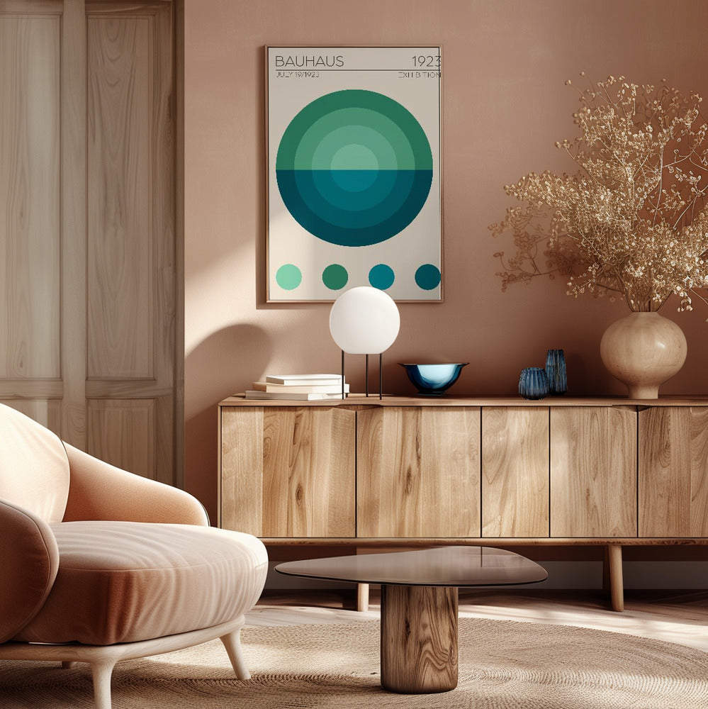 Bauhaus Mavi Daire Poster